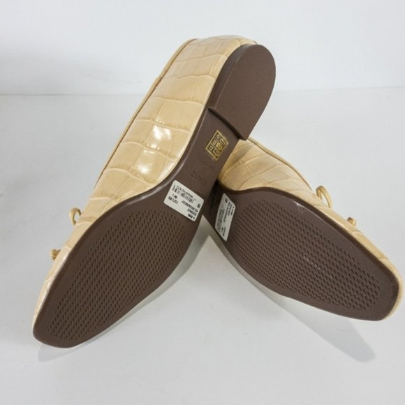 Schutz Arissa Ballet Flats Leather Slip on Almond Buff -8 - Picture 5 of 5